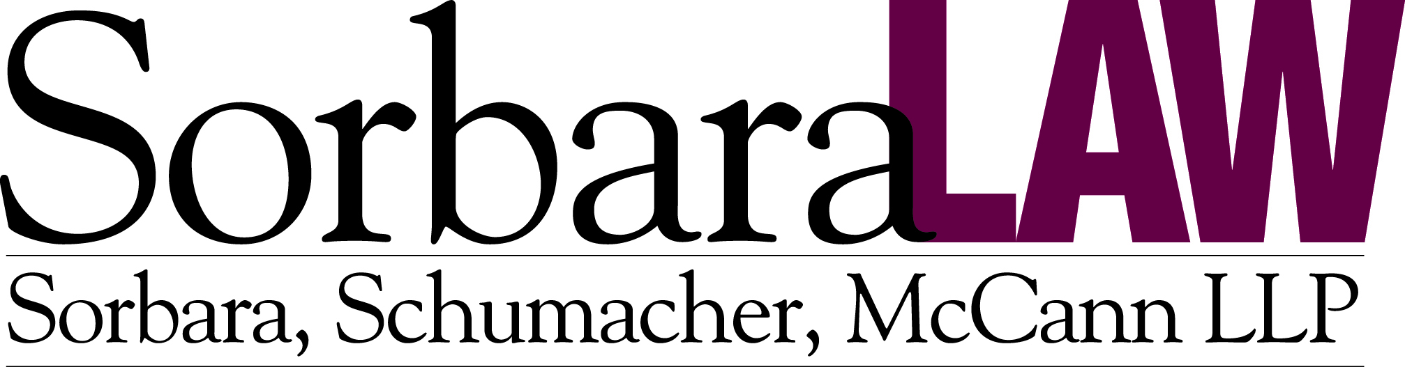 Text based logo of Sorbara LAW