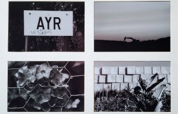 A grid of 4 black and white images