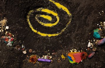 A small gathering of objects serving as an offering